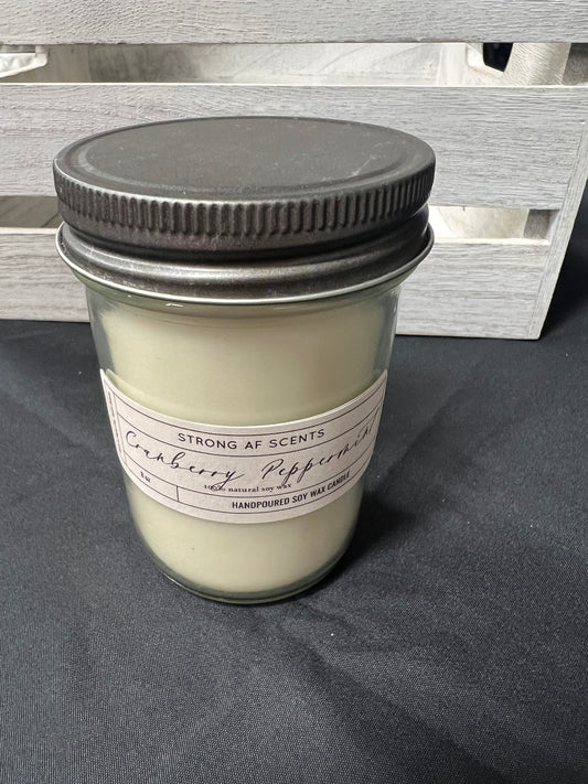 Cranberry Peppermint Type Soy Candle -8 oz