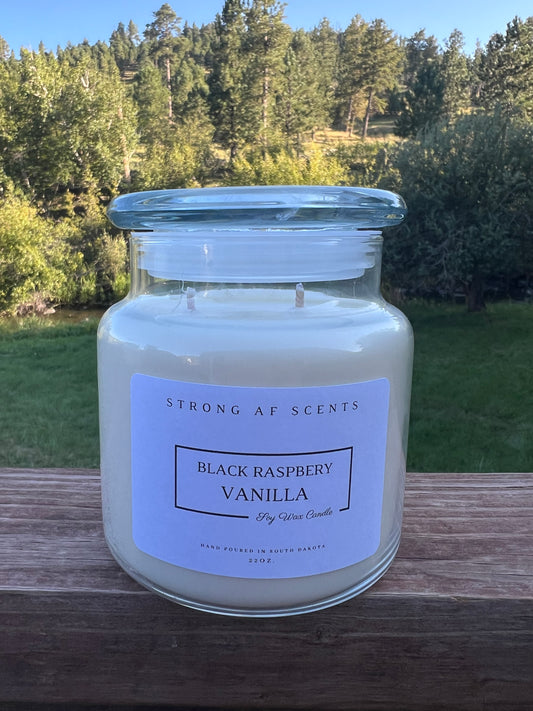 Black Raspberry Vanilla Soy Wax Candle ~22 oz