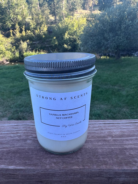 Vanilla Macadamia Nut Coffee Soy Candle -8 oz