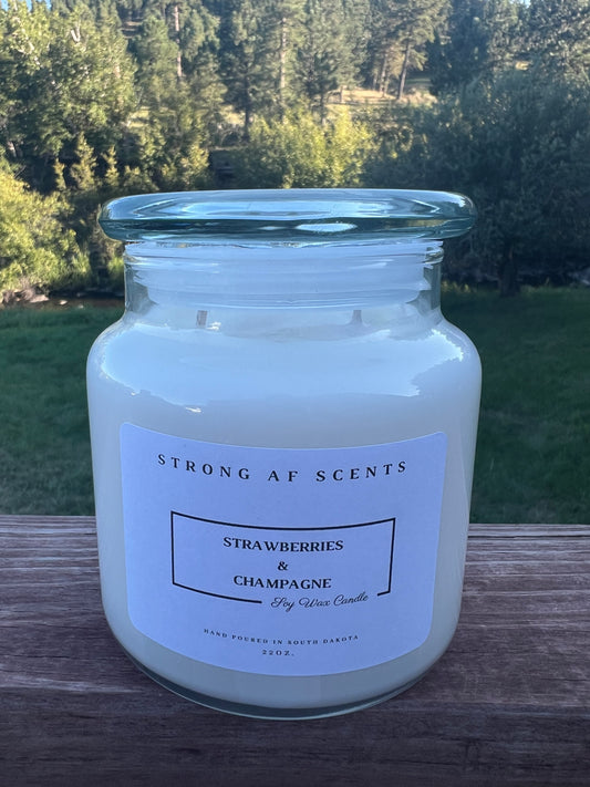 Strawberries & Champagne (type)  Soy Candle ~22oz