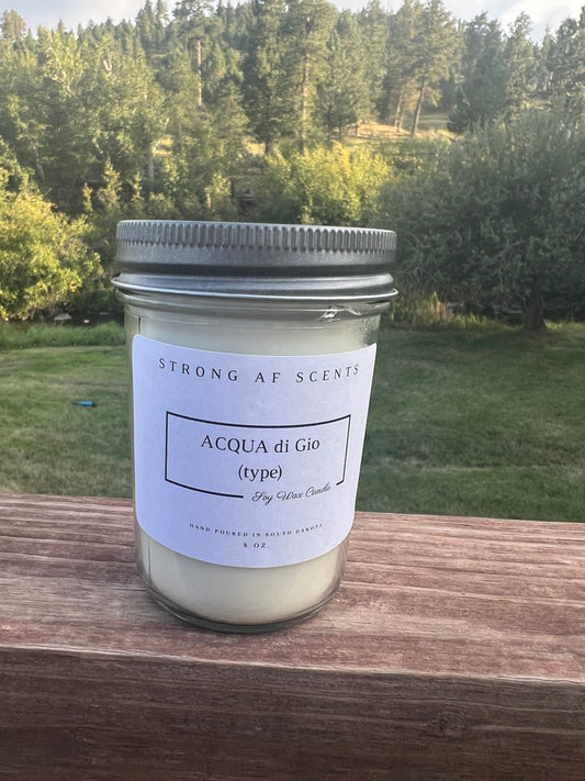 Acqua Di Gio (type) Soy Wax Candle ~ 8oz