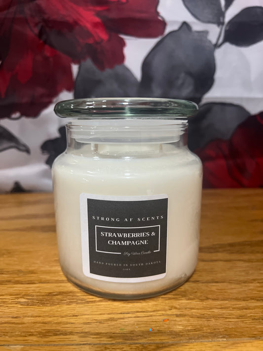 Strawberries & Champagne (type)  Soy Candle ~22oz