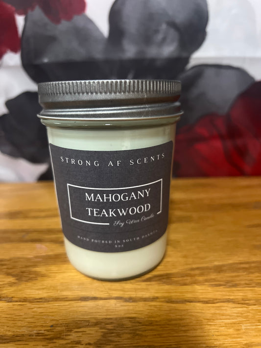 Mahogany Teakwood (type)  Soy Candle -8 oz